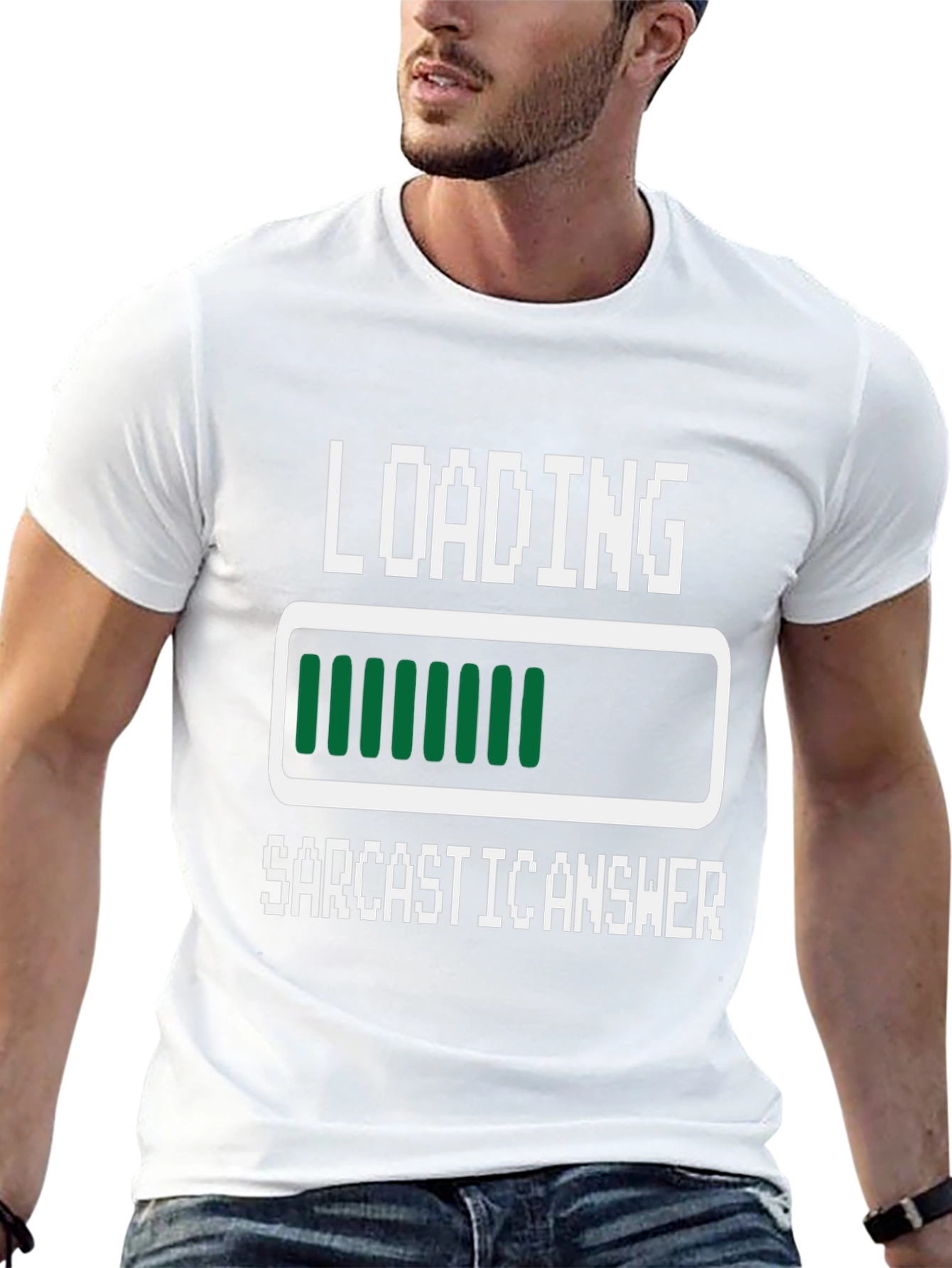 Sarcastic Answer Loading T-Shirt - Funny Novelty Tee
