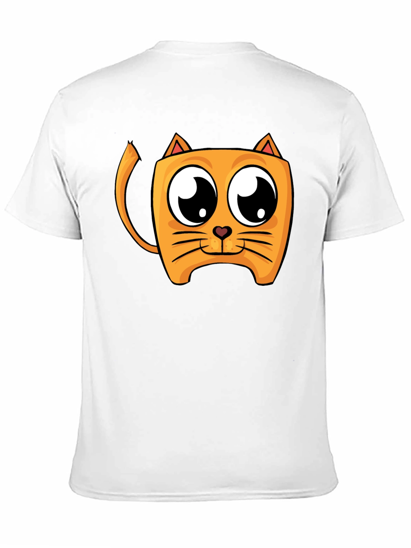 Cartoon Cat Graphic Black T-Shirt