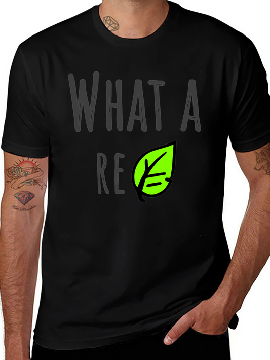 Funny Vegan T-Shirt - What A Relief Leaf Graphic Tee