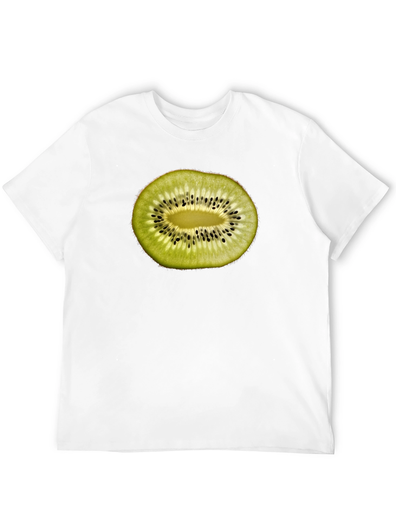 Kiwi Fruit Slice Graphic T-Shirt - Black