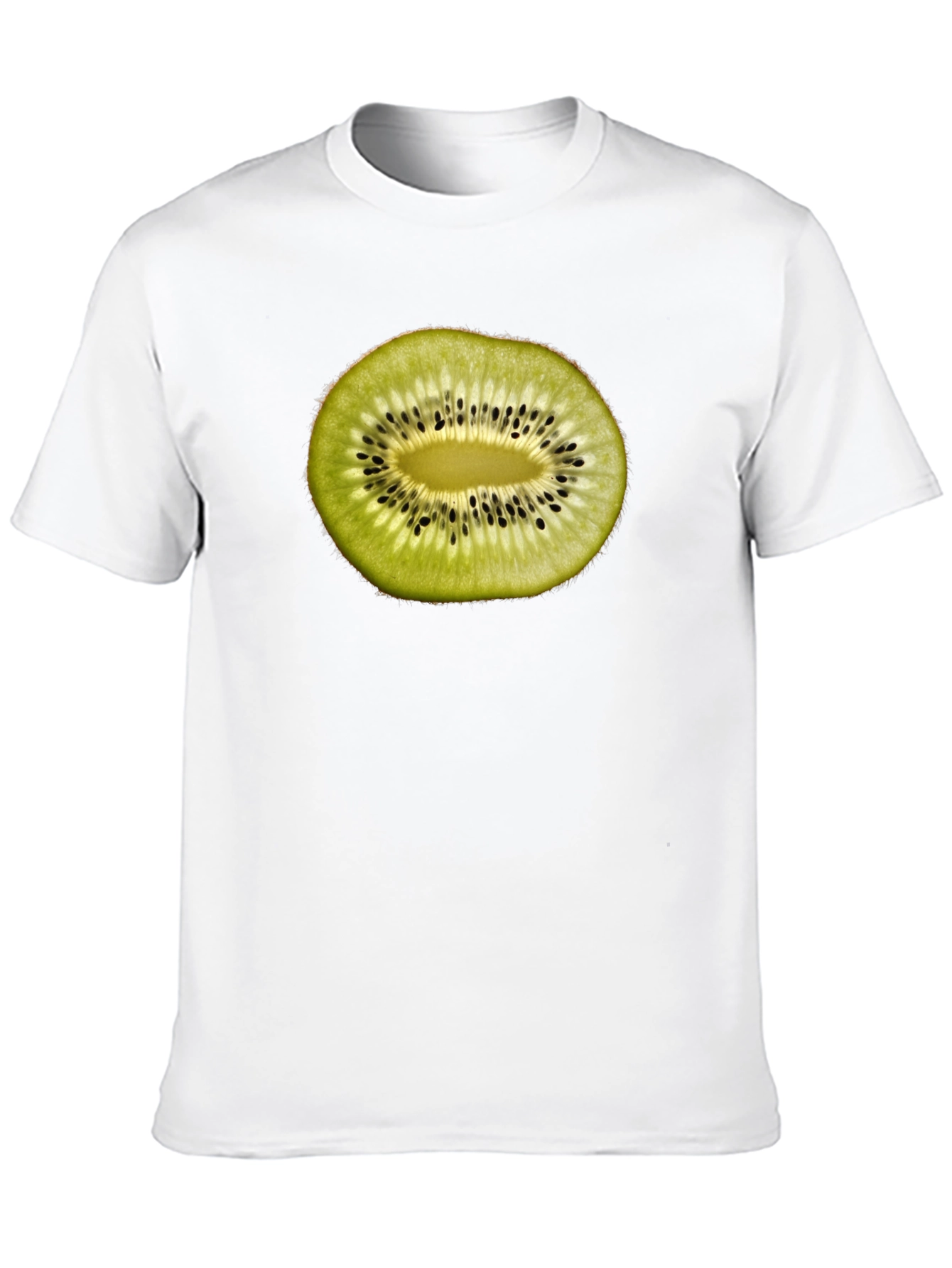 Kiwi Fruit Slice Graphic T-Shirt - Black