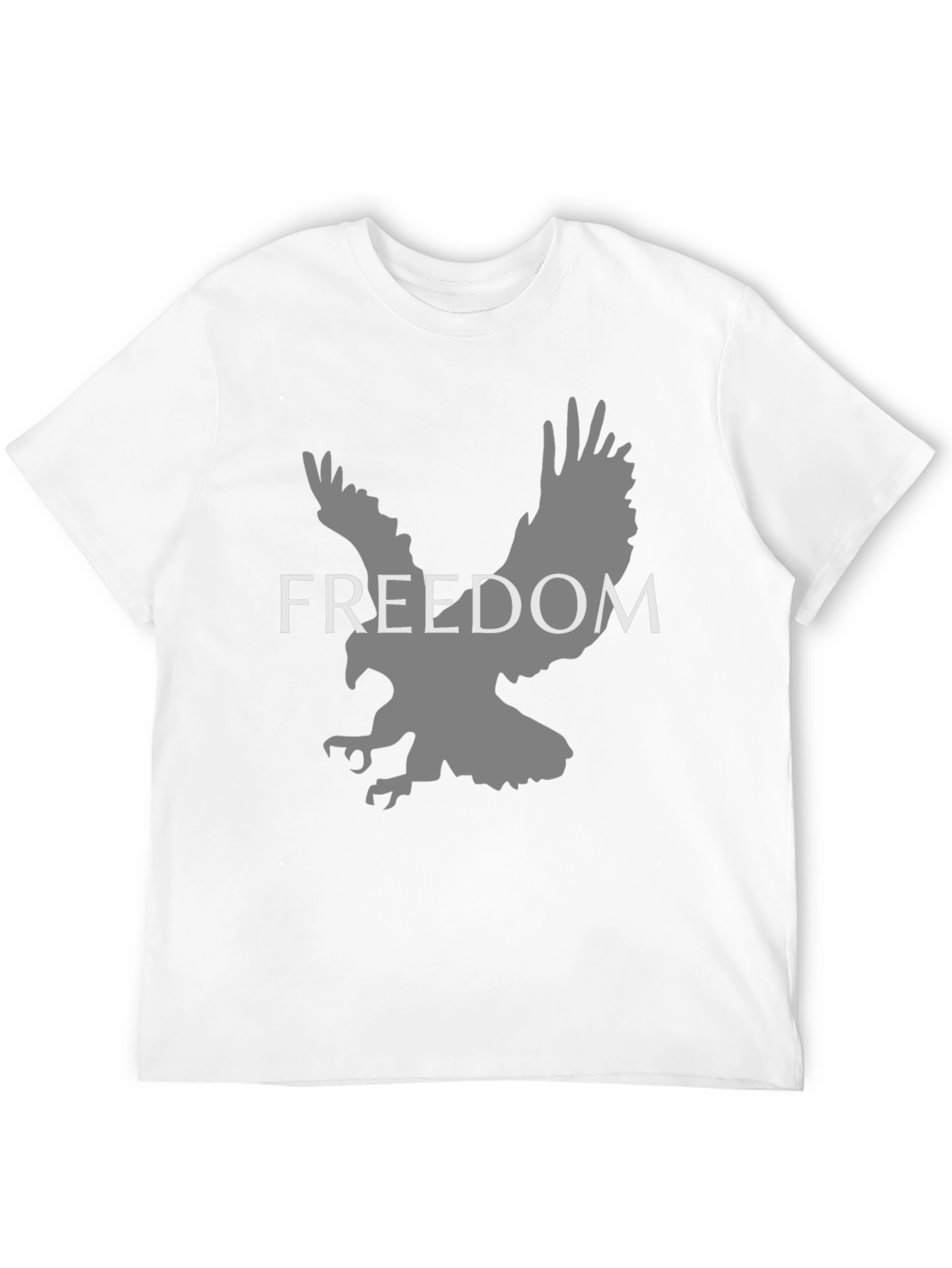 Freedom Eagle Graphic Tee - Black Cotton Blend