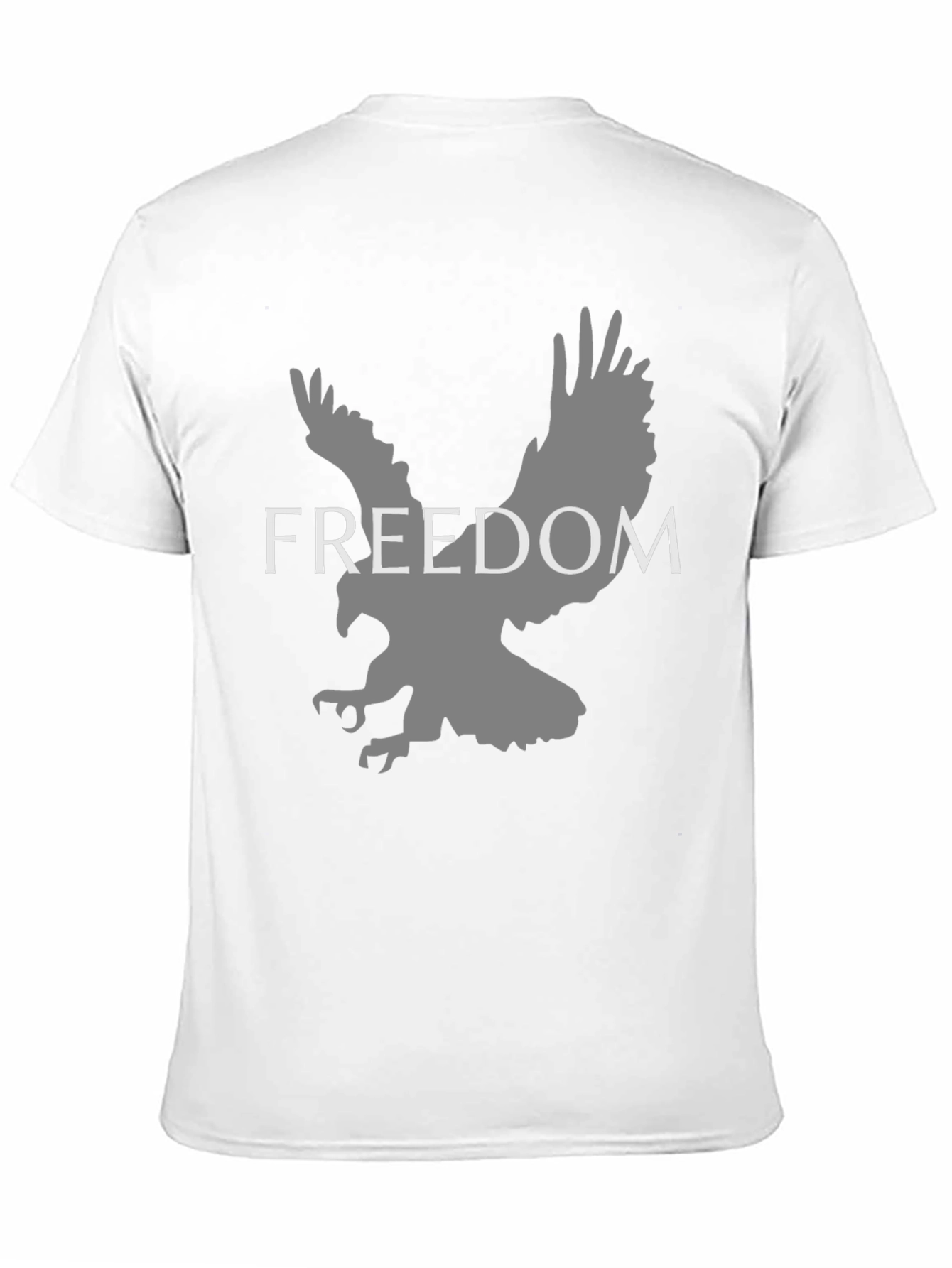 Freedom Eagle Graphic Tee - Black Cotton Blend