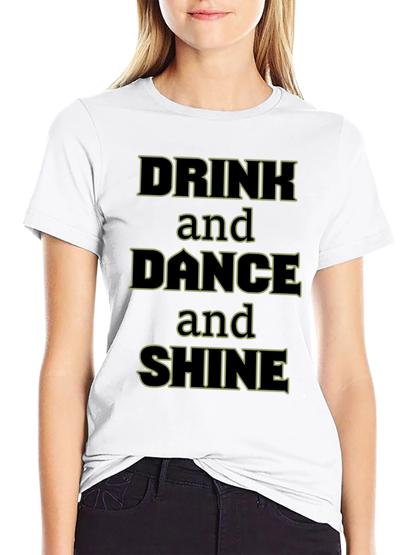 Drink Dance Shine Black Graphic Tee
