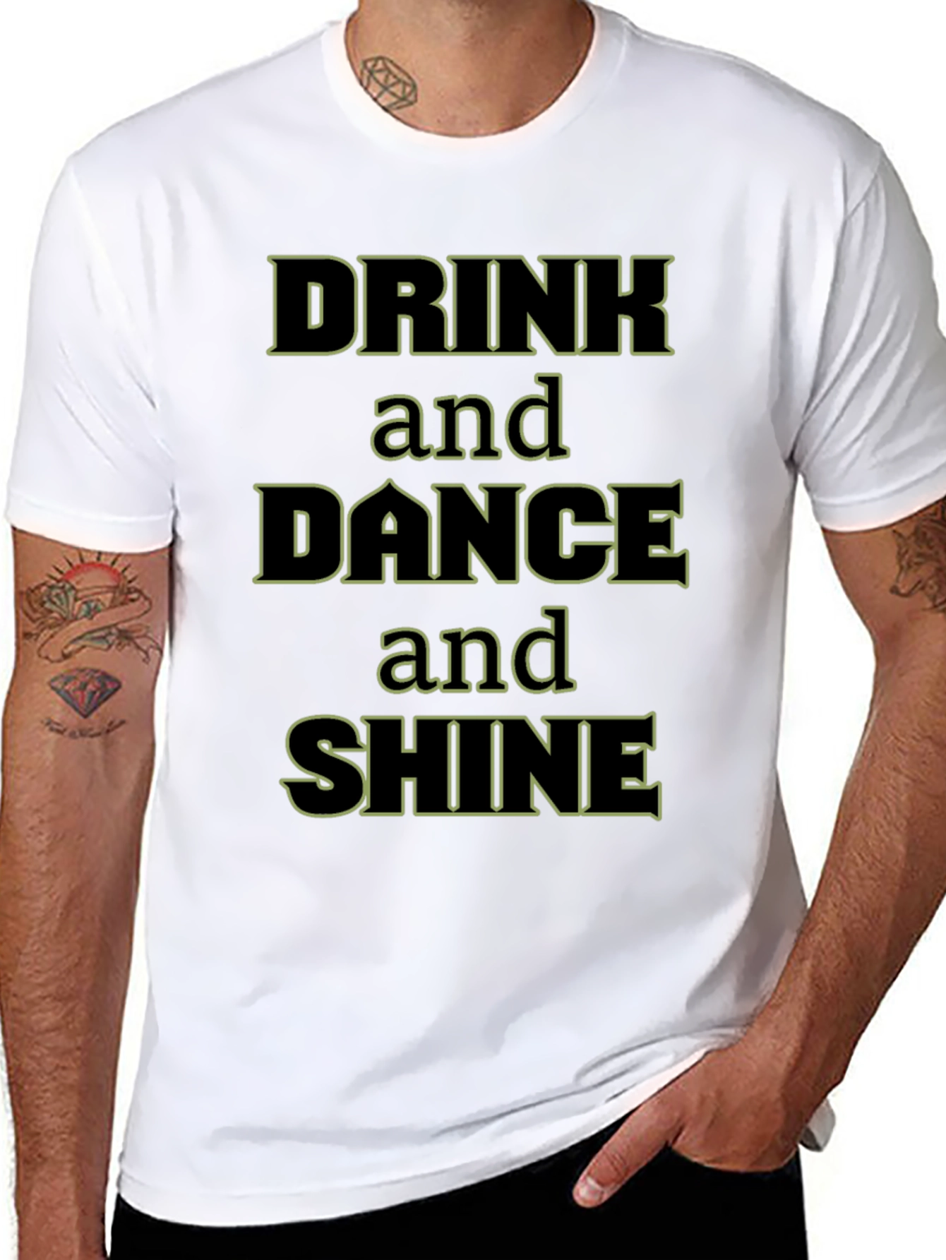 Drink Dance Shine Black Graphic Tee