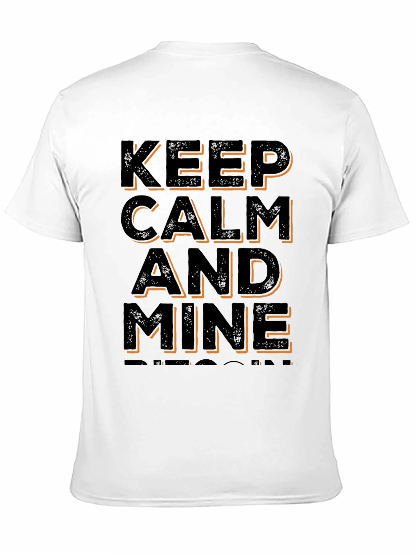 Keep Calm and Mine Bitcoin Black T-Shirt