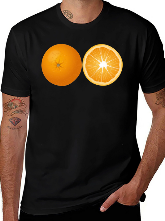 Orange Slice Graphic Black Tee