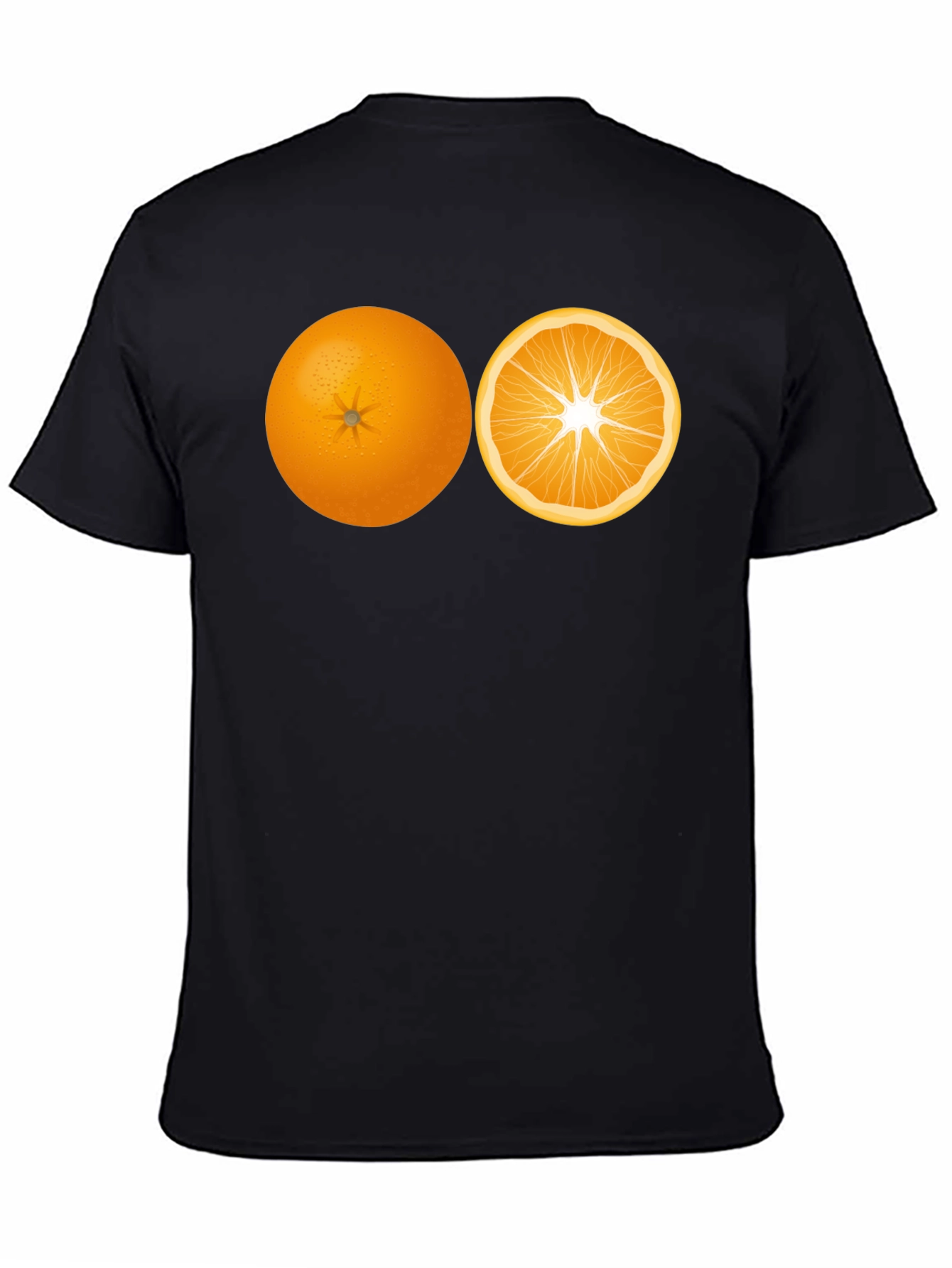 Orange Slice Graphic Black Tee