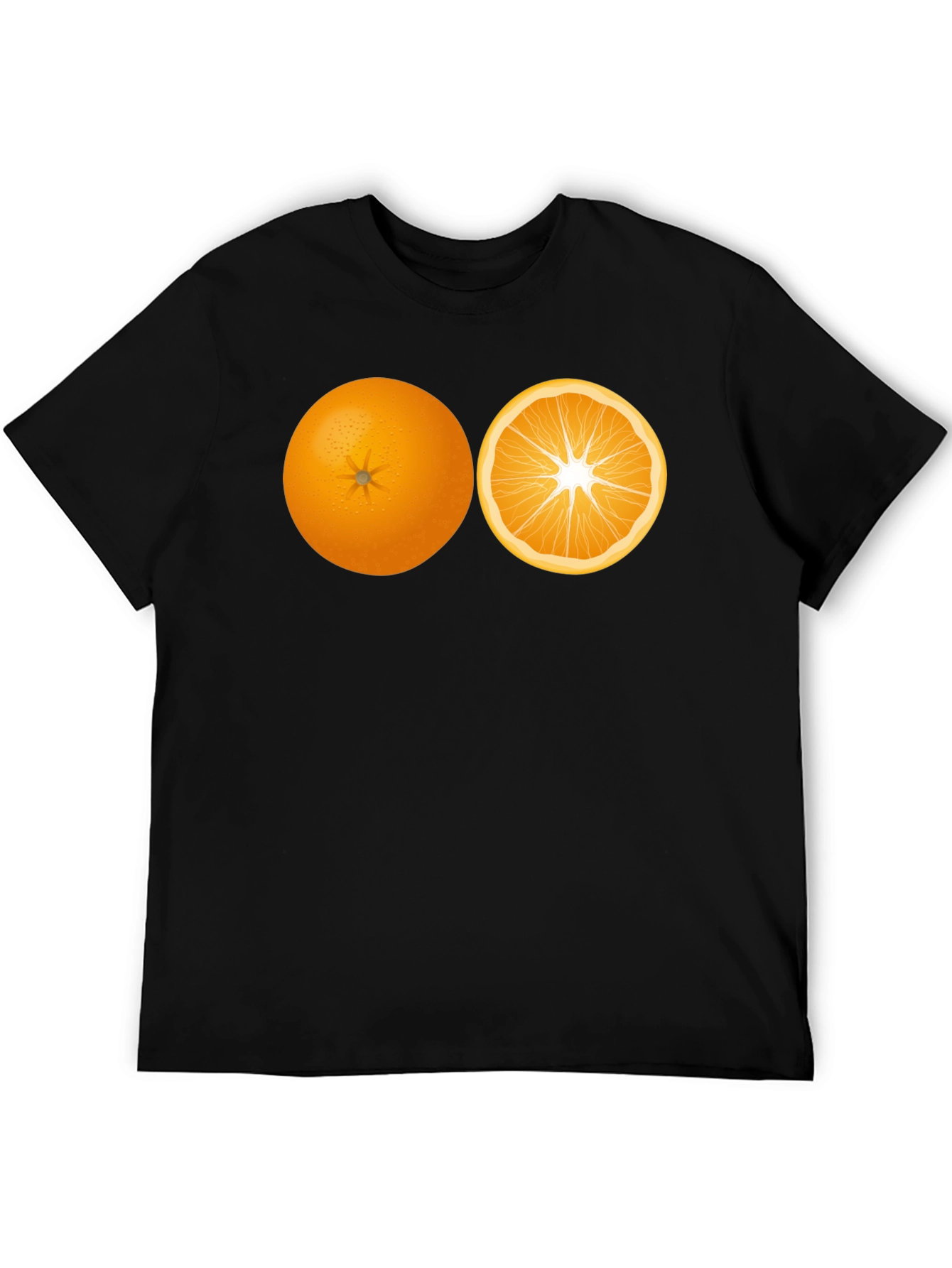 Orange Slice Graphic Black Tee