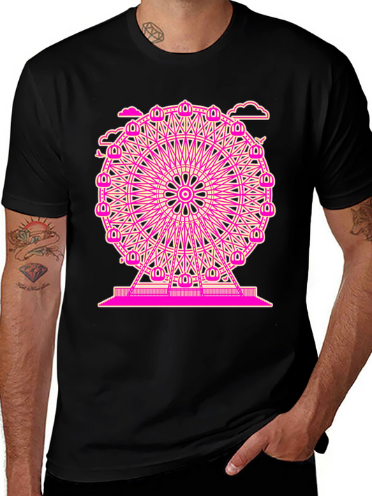 Ferris Wheel Graphic Black T-Shirt
