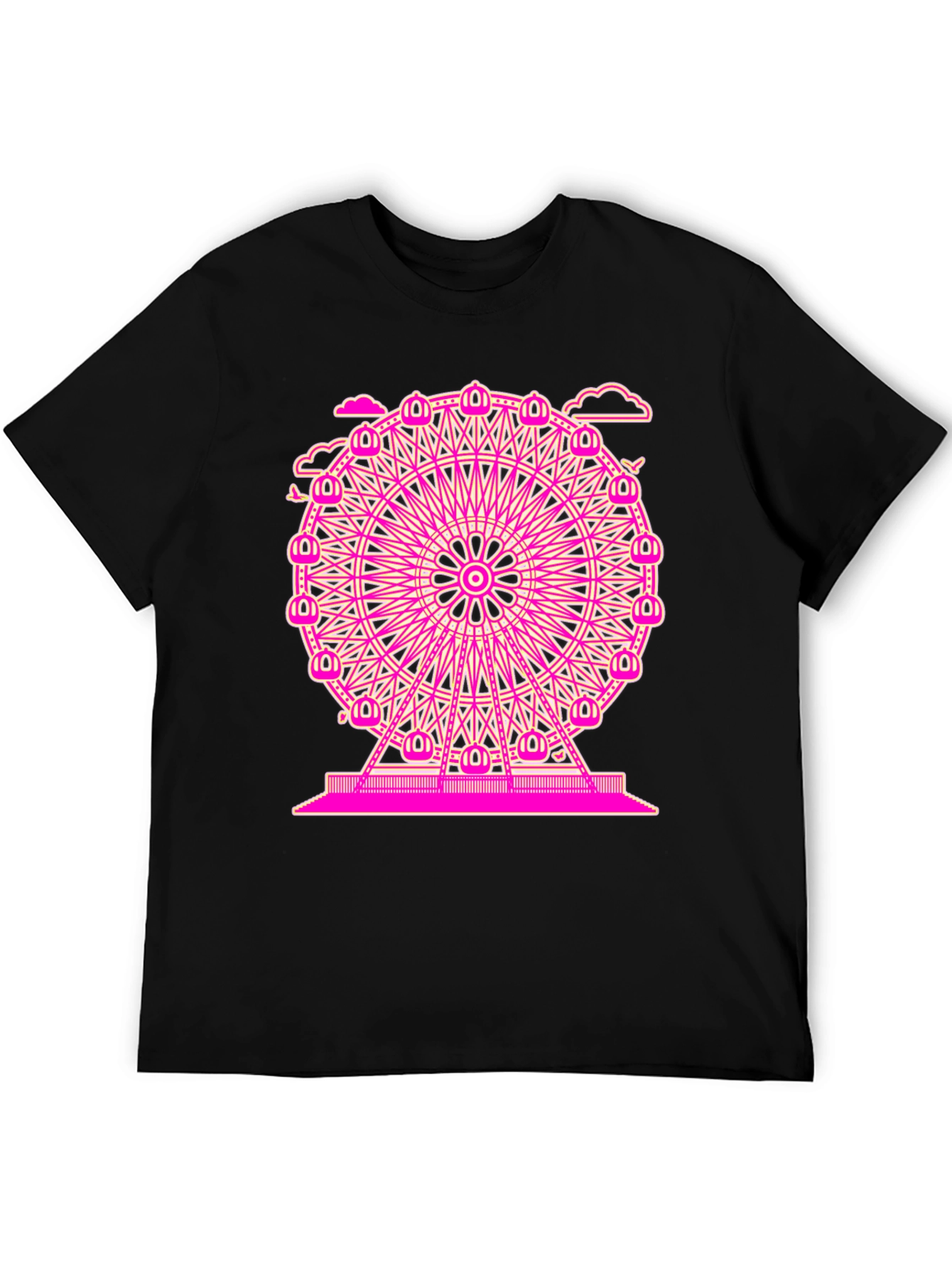 Ferris Wheel Graphic Black T-Shirt