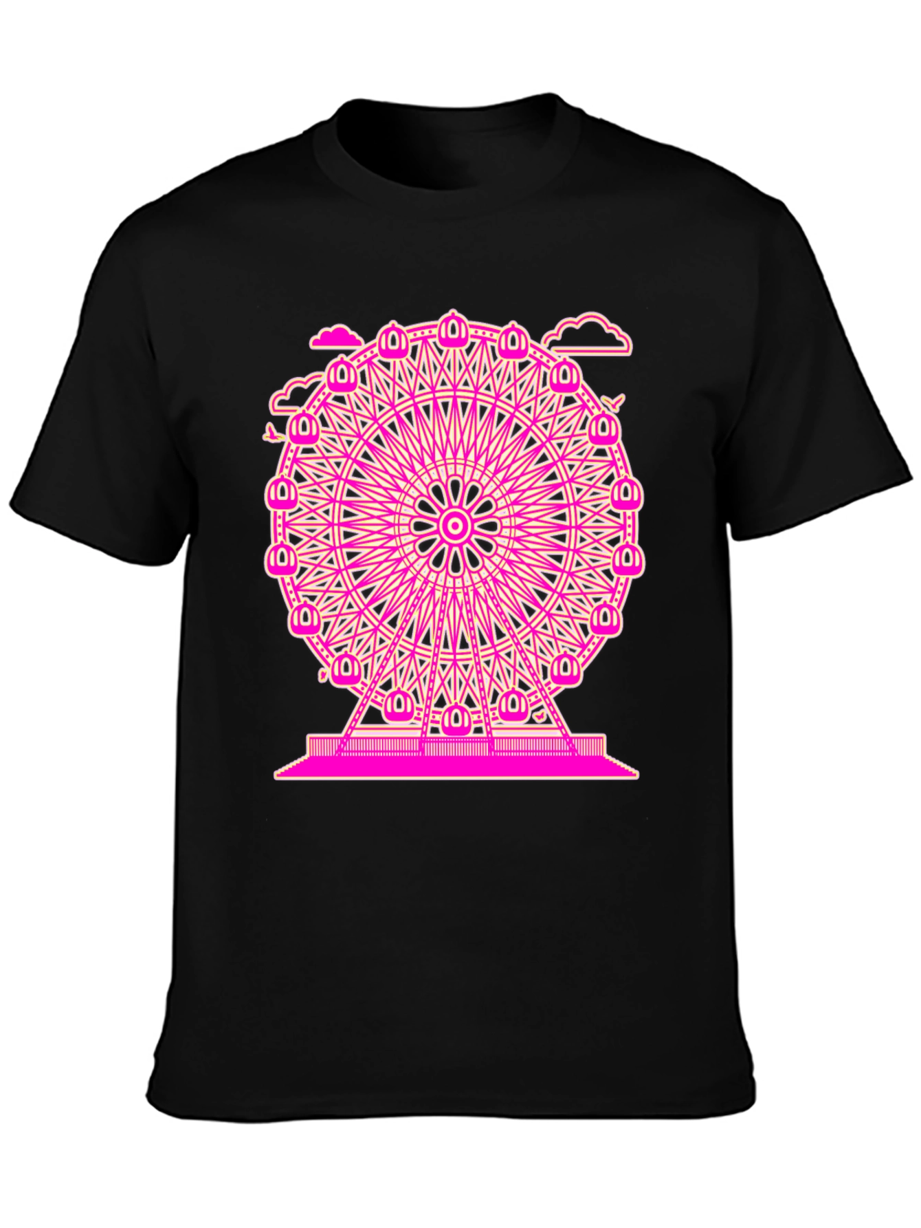 Ferris Wheel Graphic Black T-Shirt