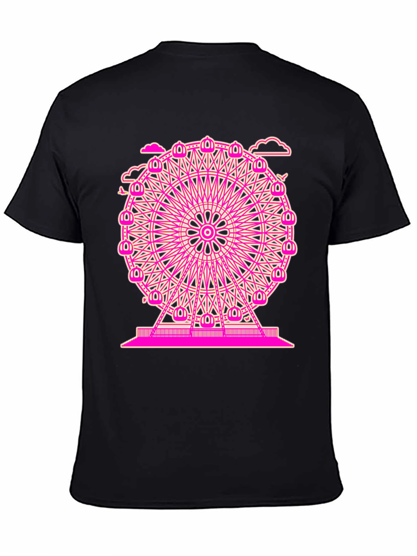 Ferris Wheel Graphic Black T-Shirt