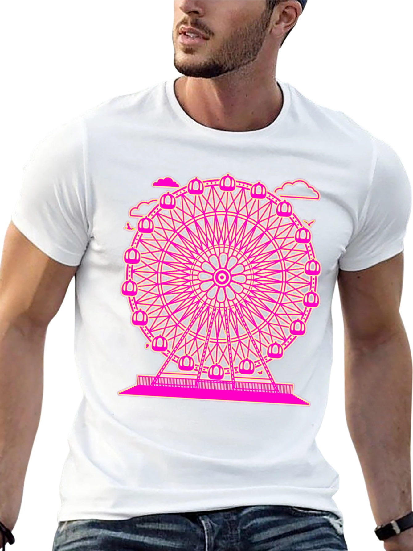 Ferris Wheel Graphic Black T-Shirt