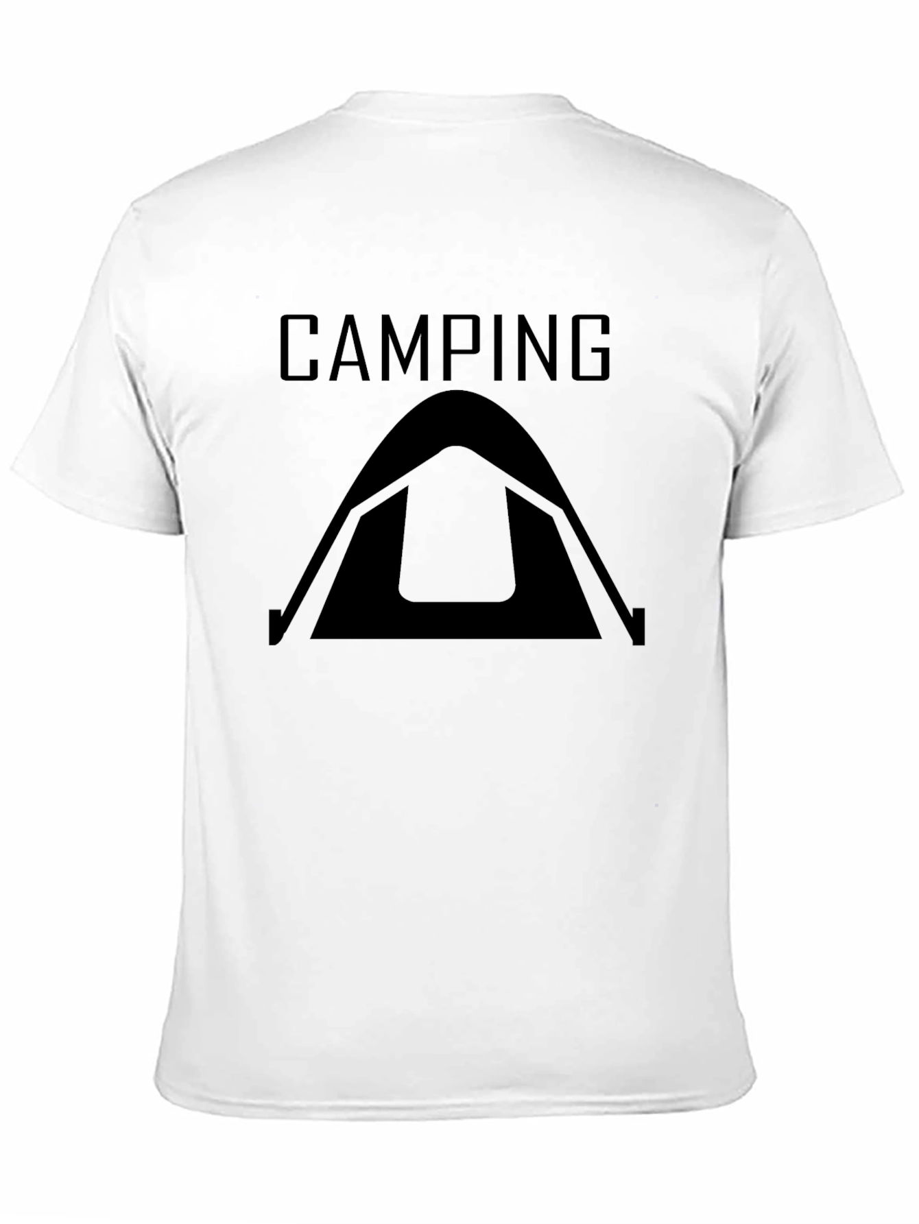 Camping Tent Graphic T-Shirt - Black