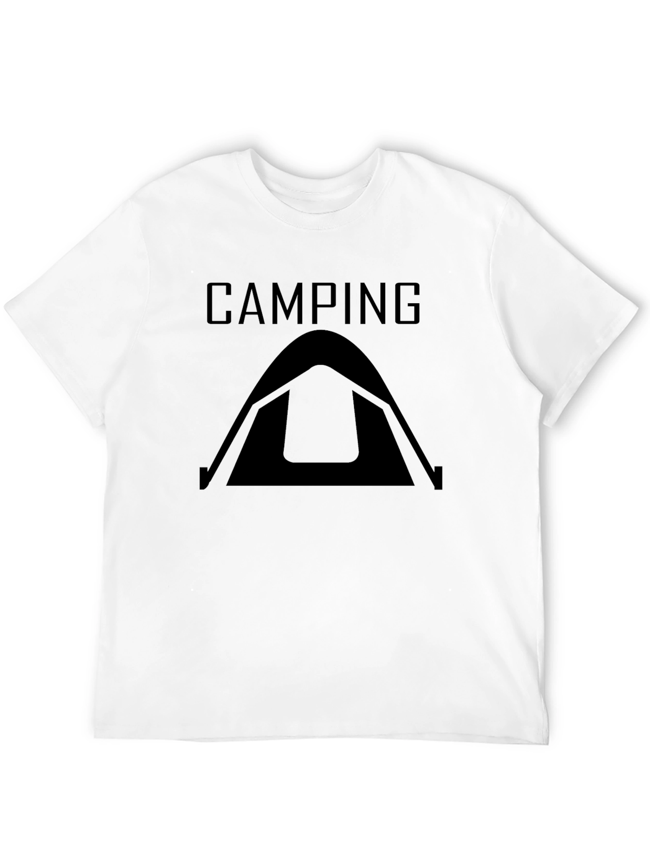 Camping Tent Graphic T-Shirt - Black