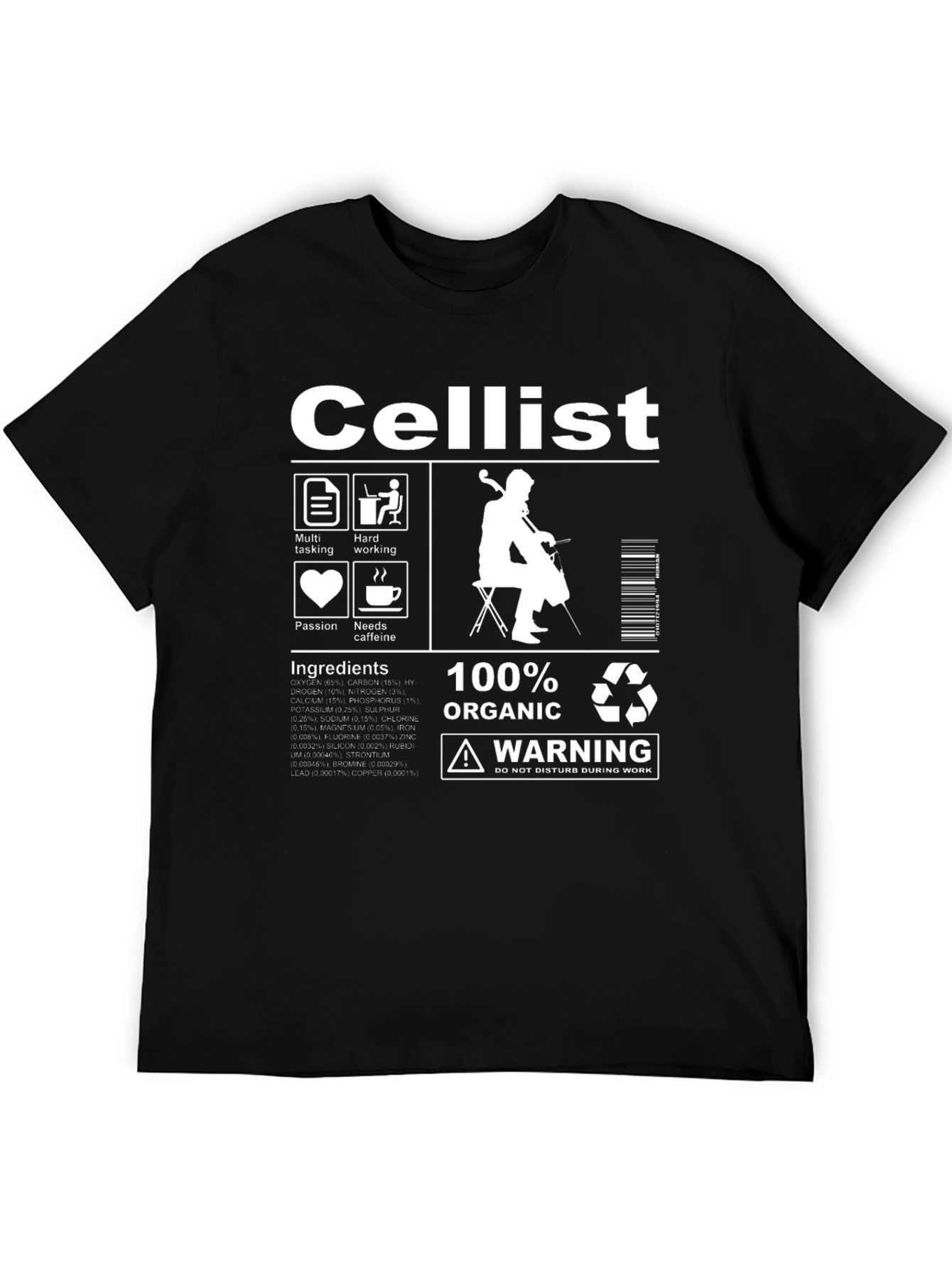 Cellist T-Shirt: Musician Humor Tee