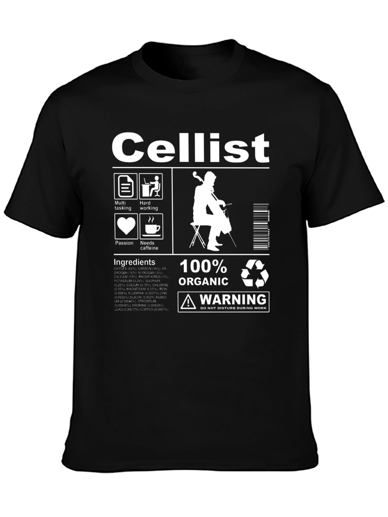 Cellist T-Shirt: Musician Humor Tee