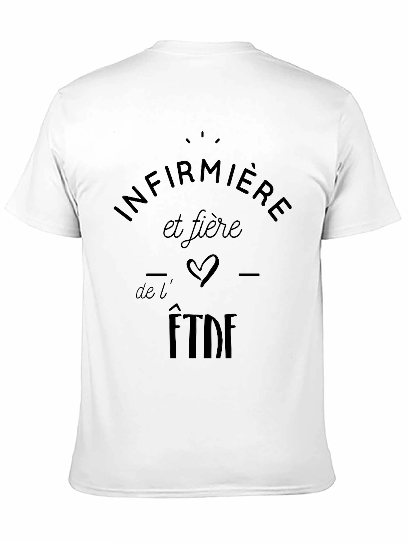 Infirmiere et fiere Graphic Tee - Black Cotton T-Shirt