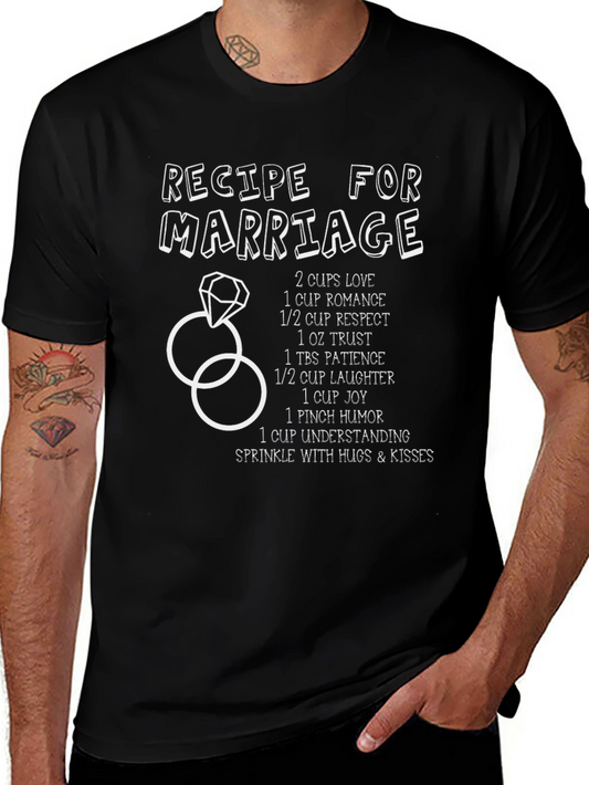 Recipe For Marriage Graphic Tee - Funny Wedding T-Shirt