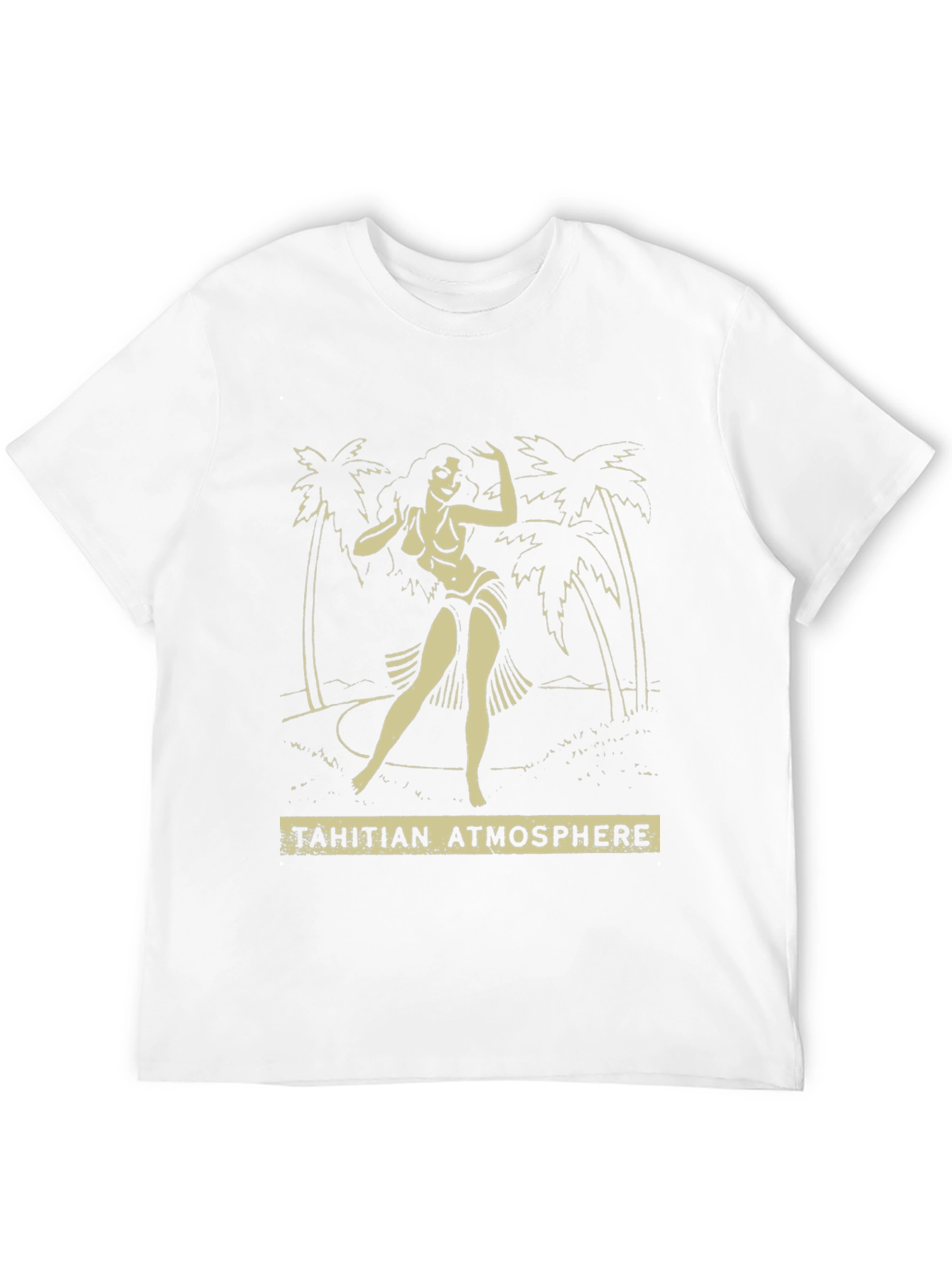 Tahitian Atmosphere Black Graphic T-Shirt