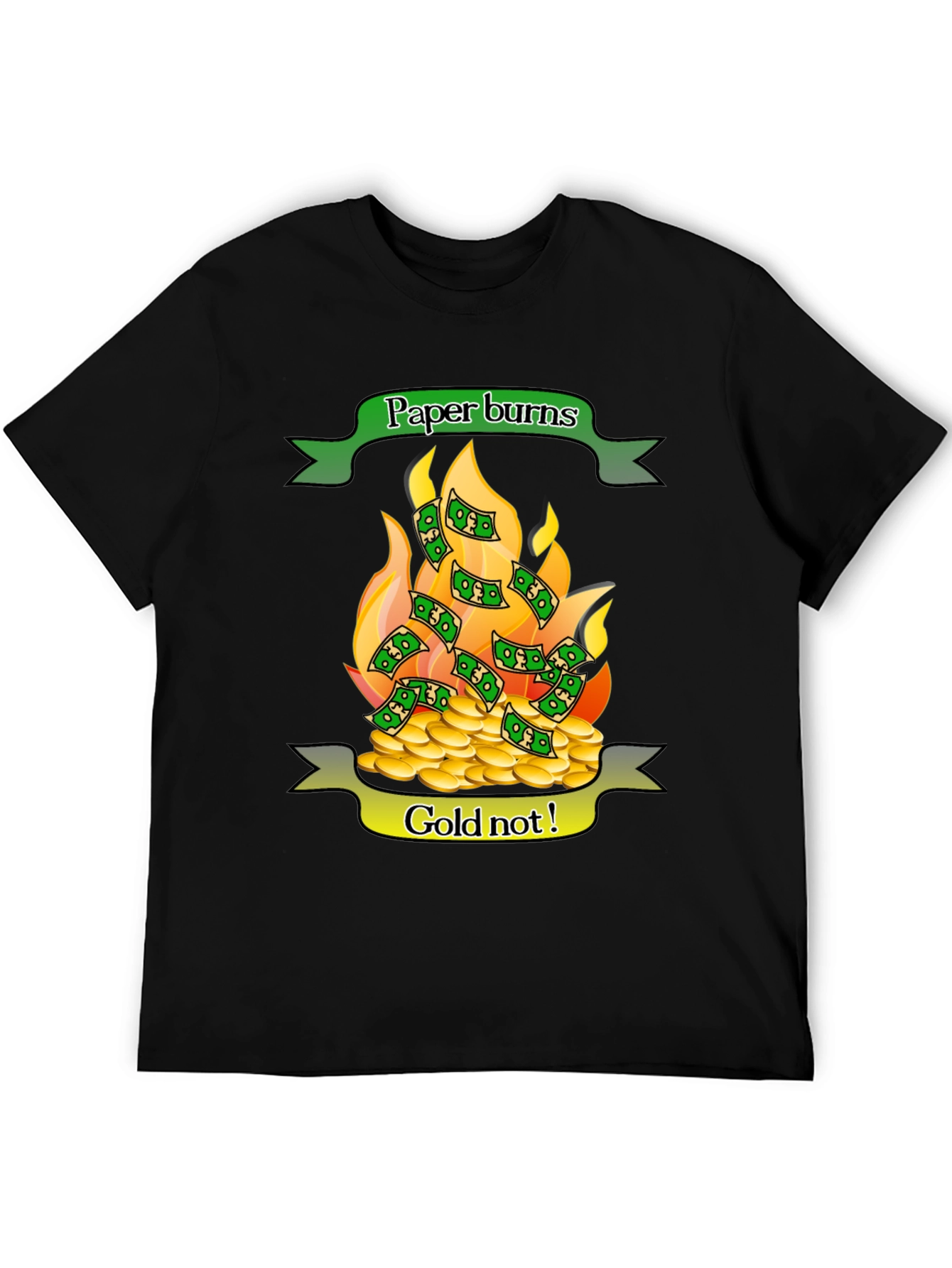 Paper Burns Gold Doesnt T-Shirt