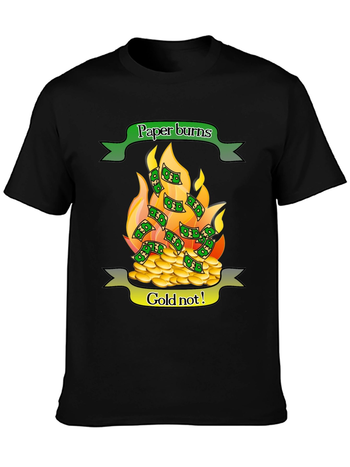 Paper Burns Gold Doesnt T-Shirt
