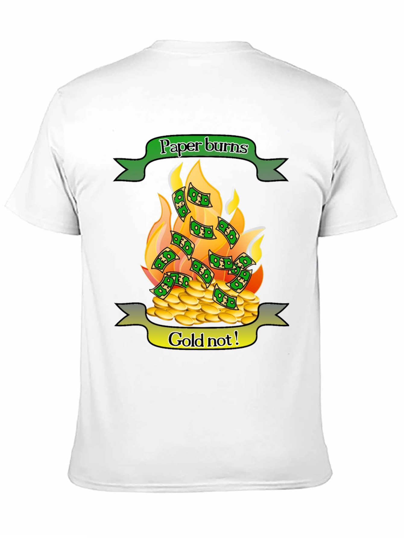 Paper Burns Gold Doesnt T-Shirt