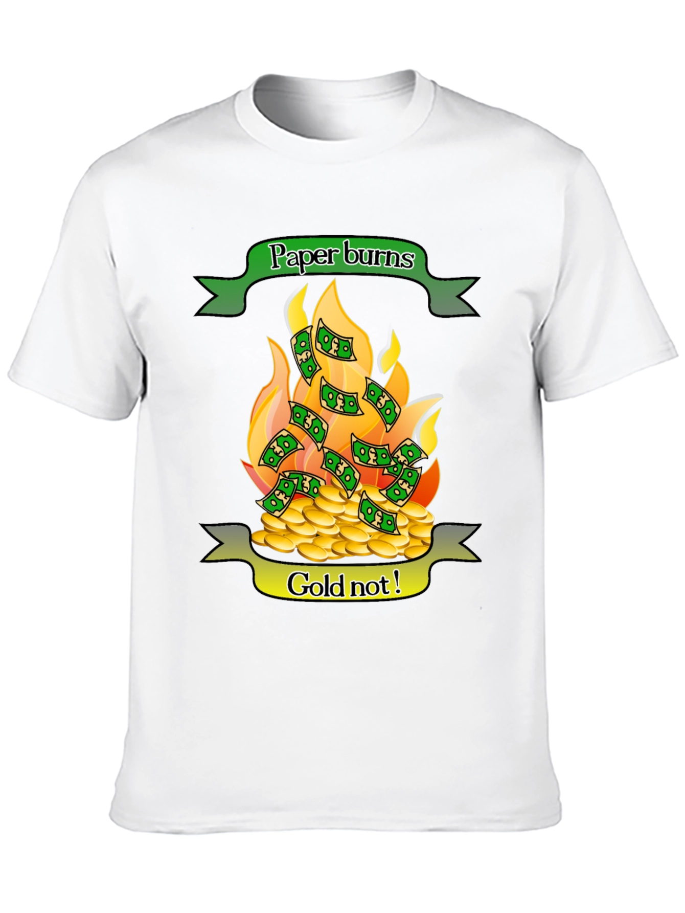 Paper Burns Gold Doesnt T-Shirt