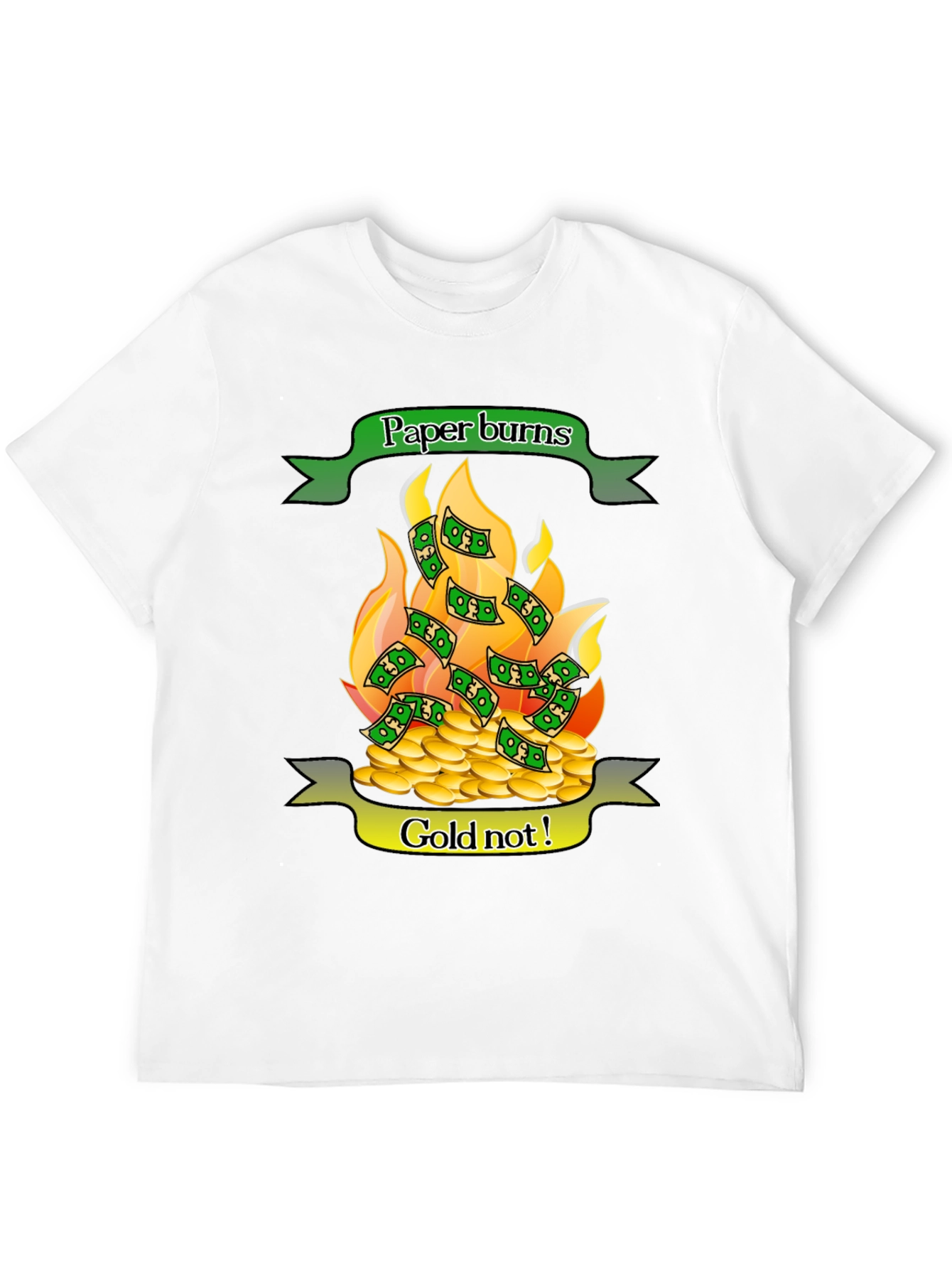 Paper Burns Gold Doesnt T-Shirt