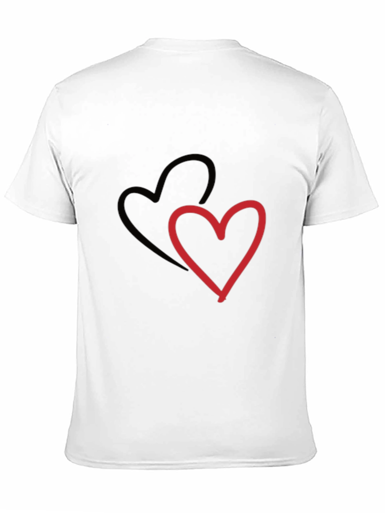 Heart Graphic Mens Black T-Shirt
