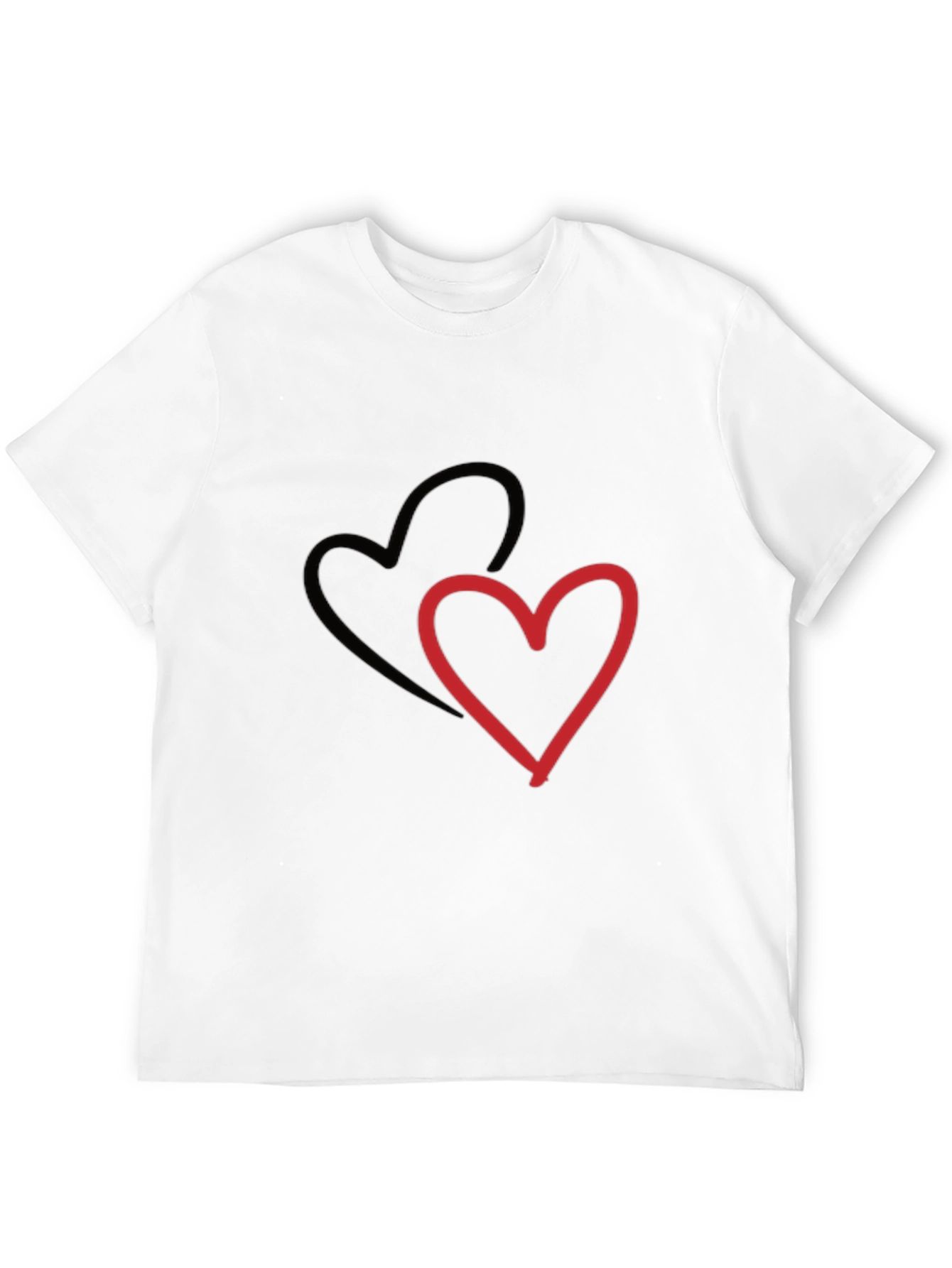 Heart Graphic Mens Black T-Shirt