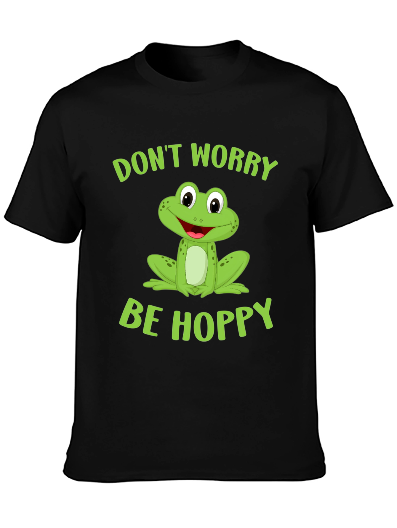 Dont Worry Be Hoppy Frog Graphic Tee