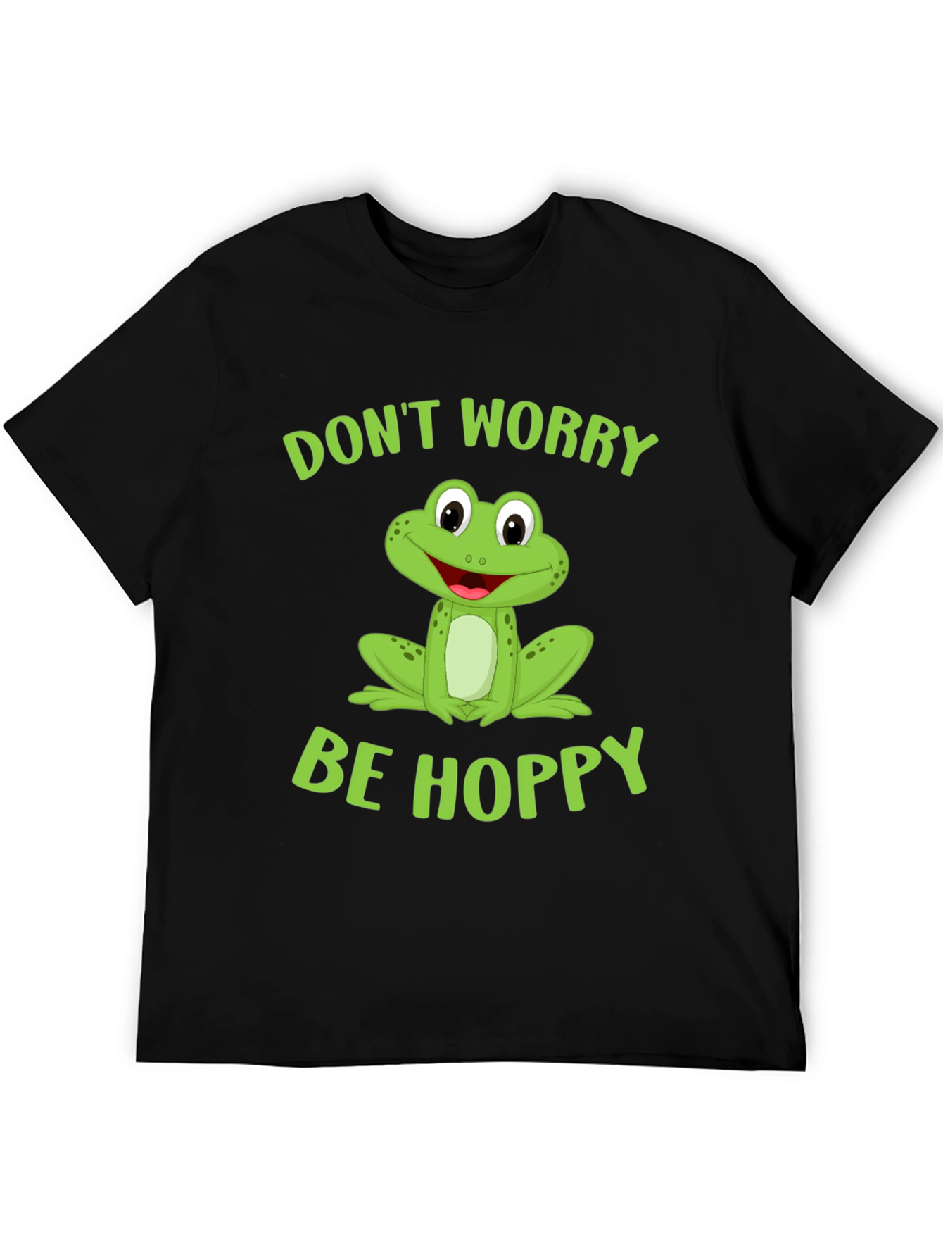 Dont Worry Be Hoppy Frog Graphic Tee