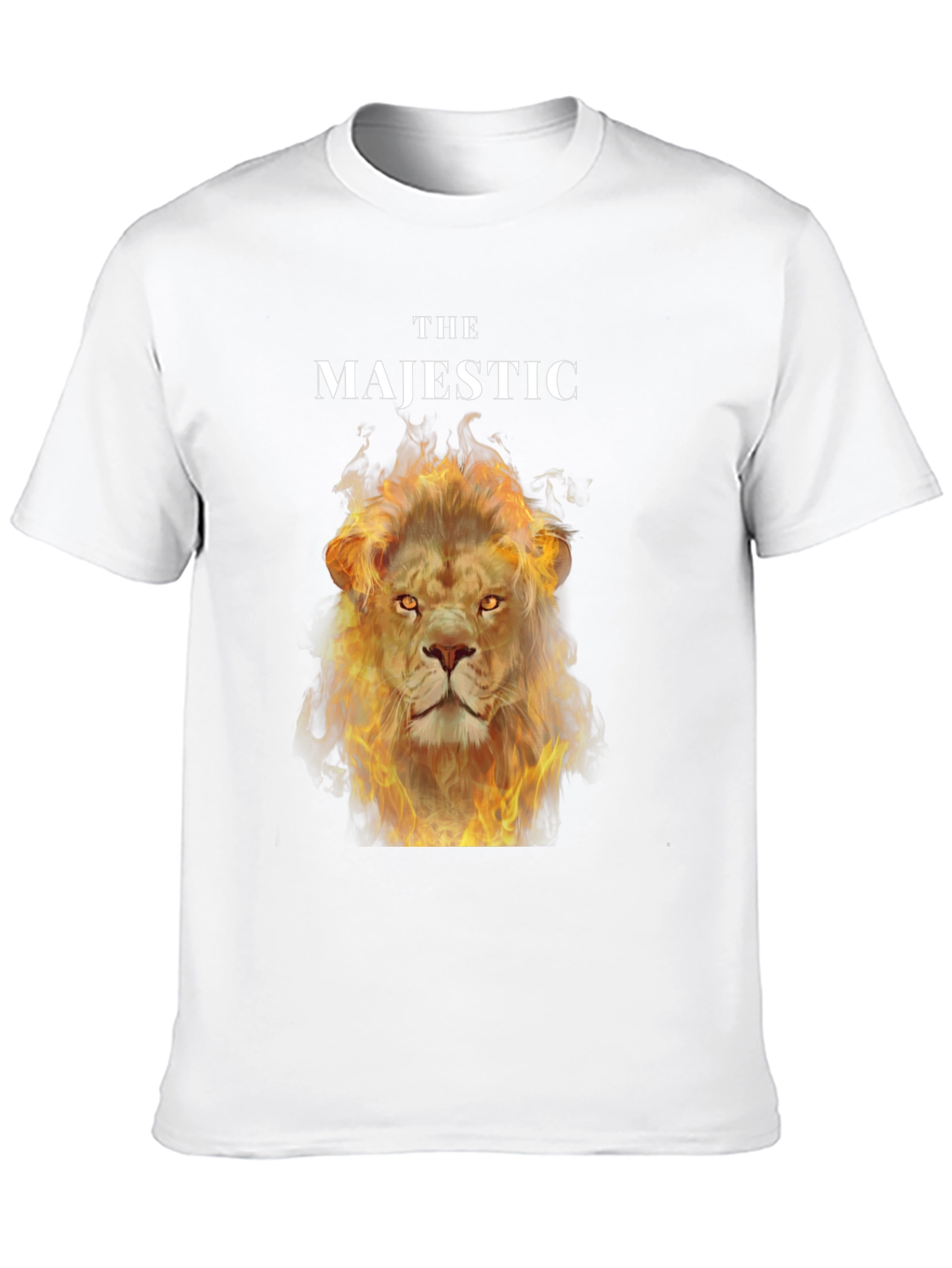 The Majestic Lion Graphic Tee - Fiery Lion Design