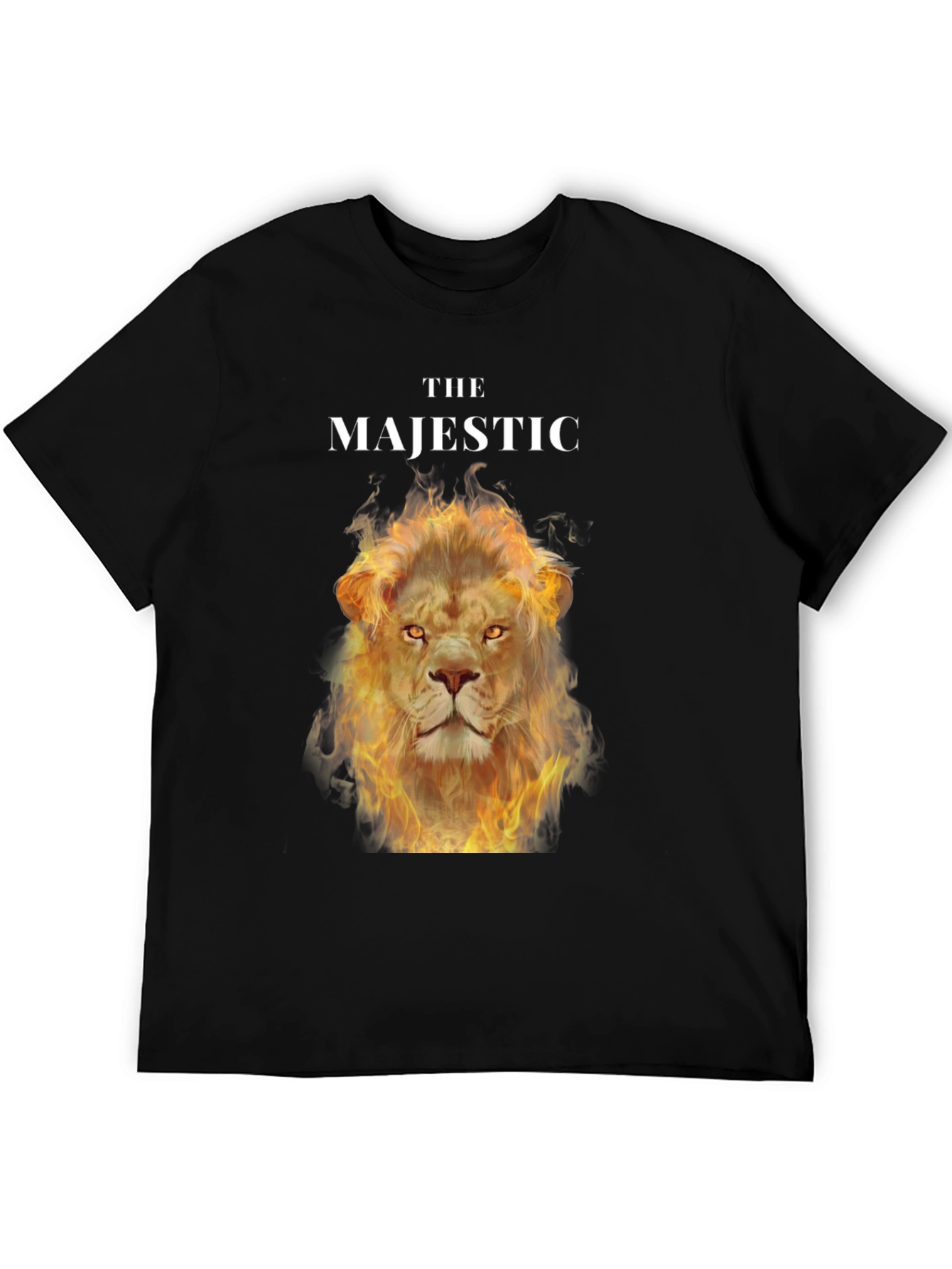 The Majestic Lion Graphic Tee - Fiery Lion Design