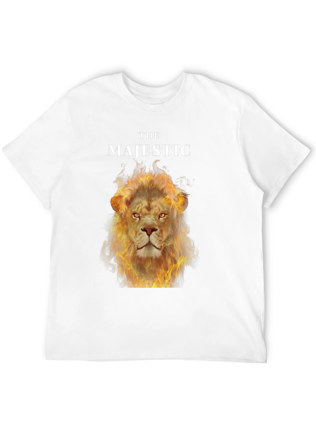 The Majestic Lion Graphic Tee - Fiery Lion Design