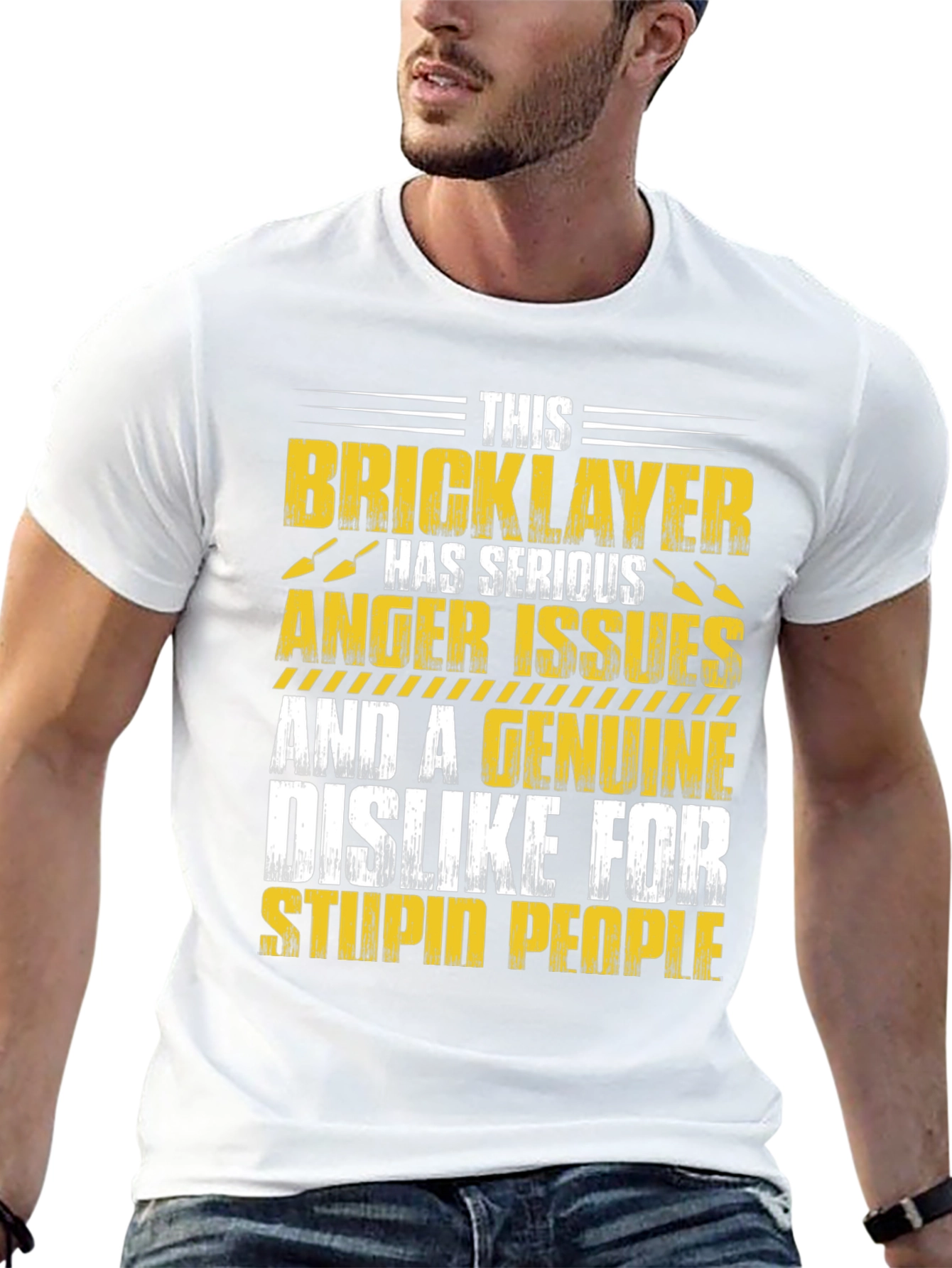 Bricklayer Graphic T-Shirt: Serious Anger Issues Funny Tee
