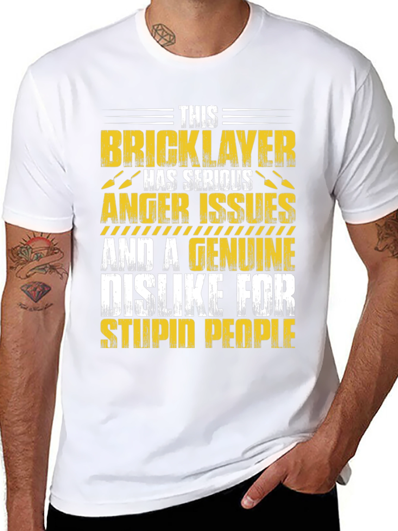 Bricklayer Graphic T-Shirt: Serious Anger Issues Funny Tee