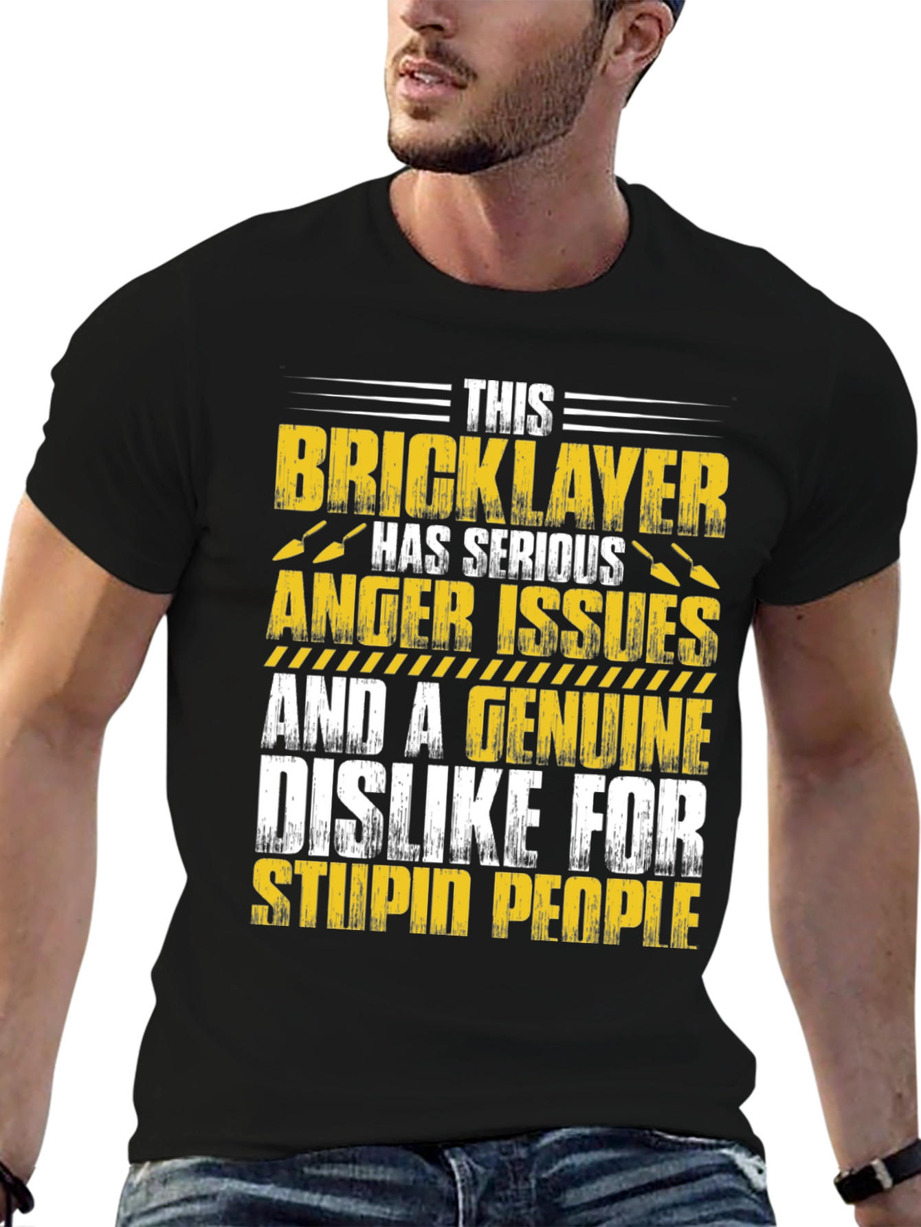 Bricklayer Graphic T-Shirt: Serious Anger Issues Funny Tee