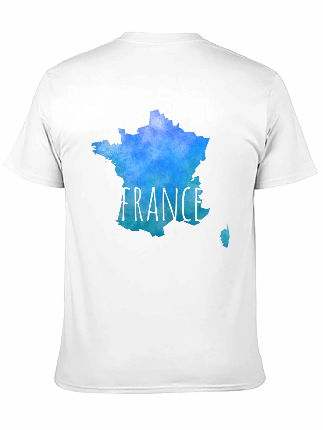 France Map T-Shirt - Mens Black Tee