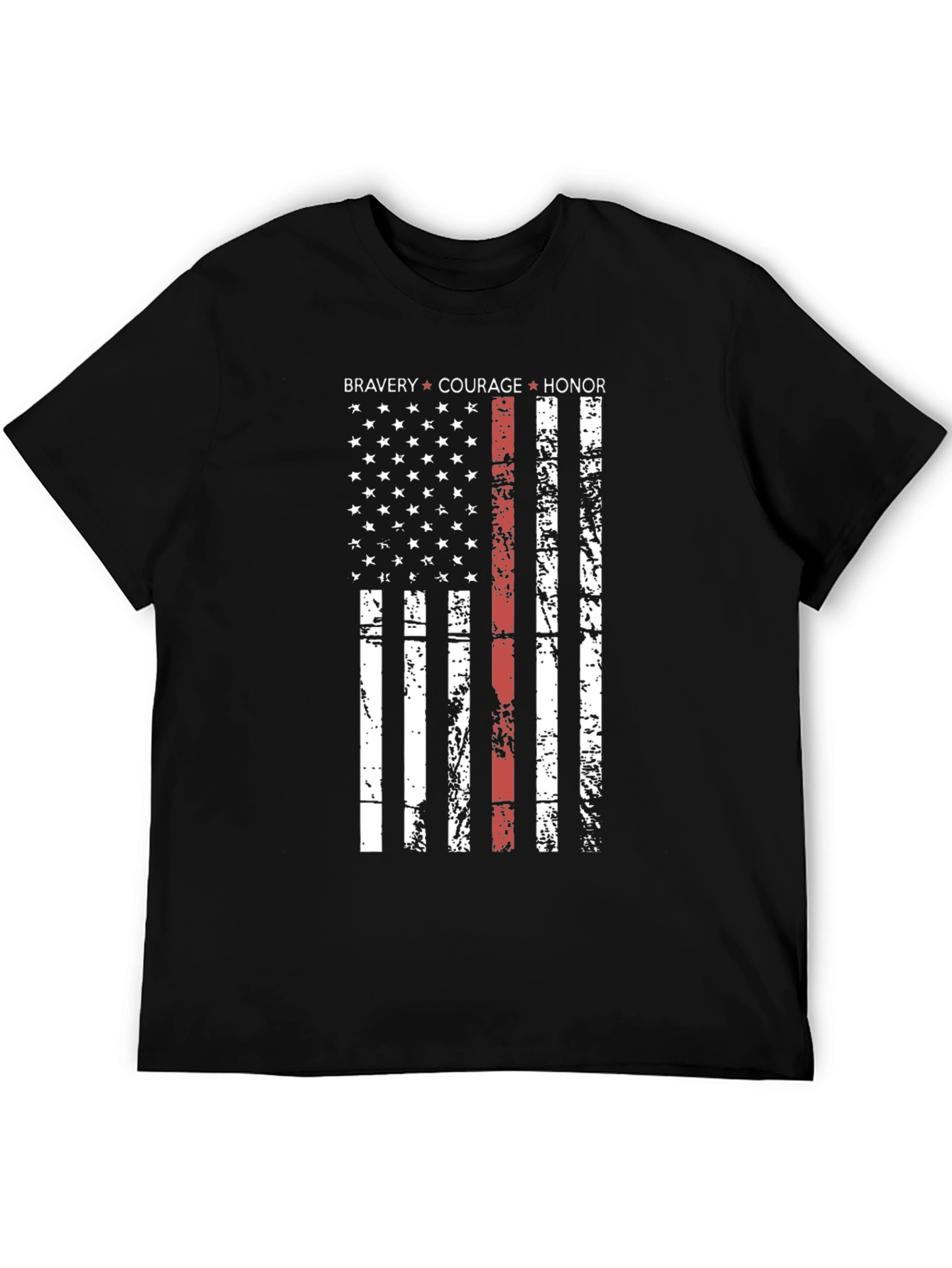 Bravery Courage Honor Flag Graphic T-Shirt