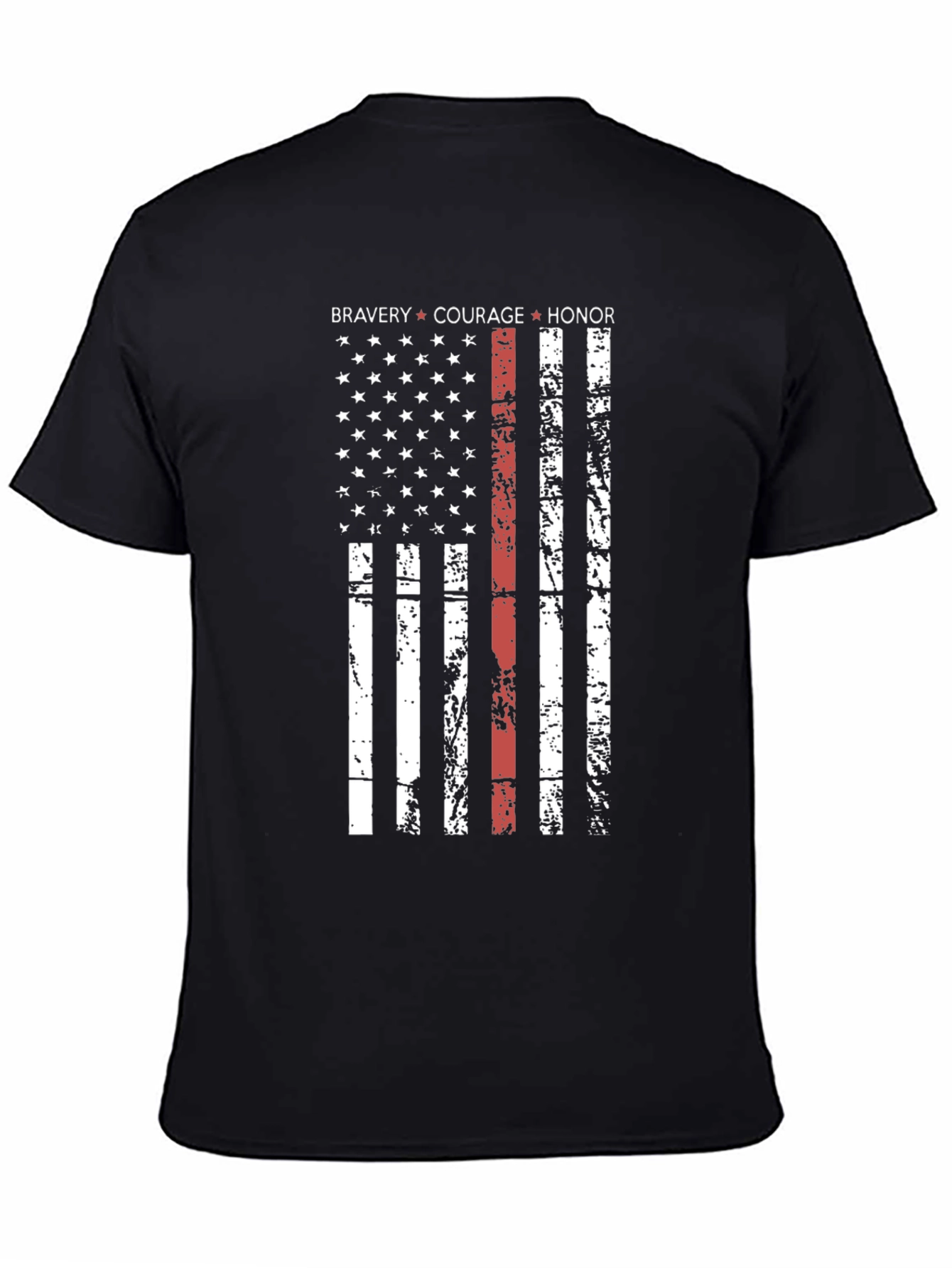 Bravery Courage Honor Flag Graphic T-Shirt
