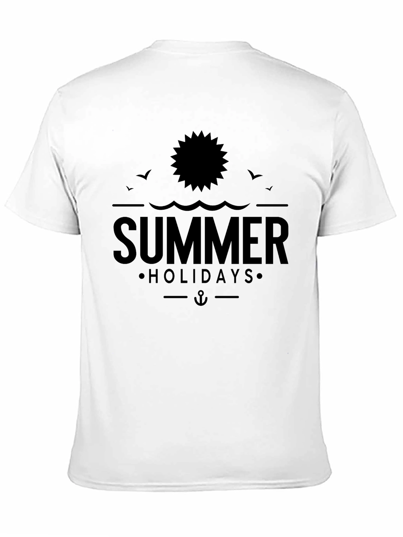 Summer Holidays Graphic Tee - Black