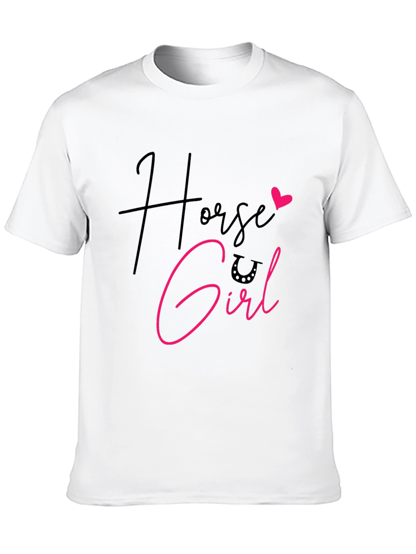 Horse Girl Graphic Tee - Black Cotton Shirt