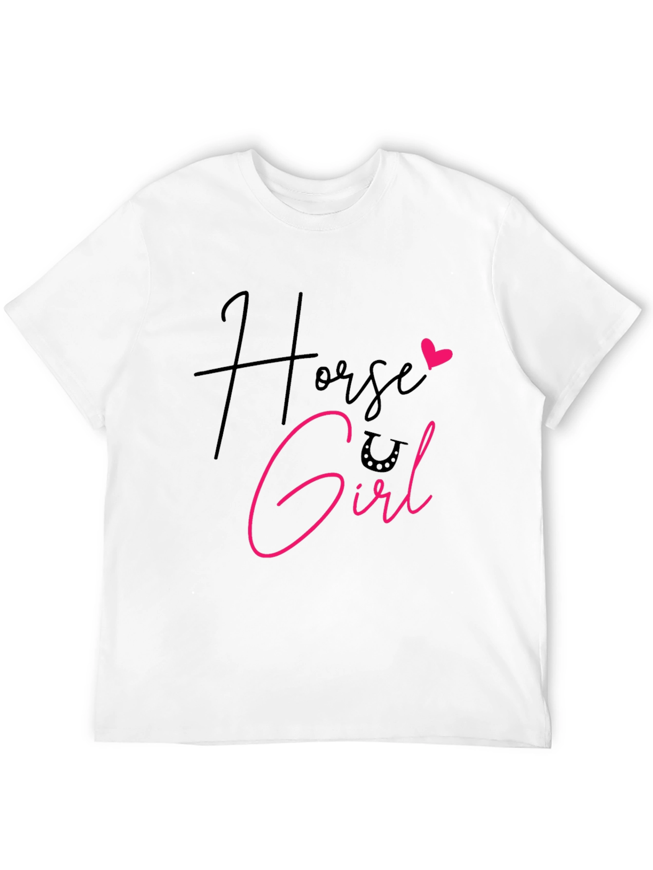 Horse Girl Graphic Tee - Black Cotton Shirt