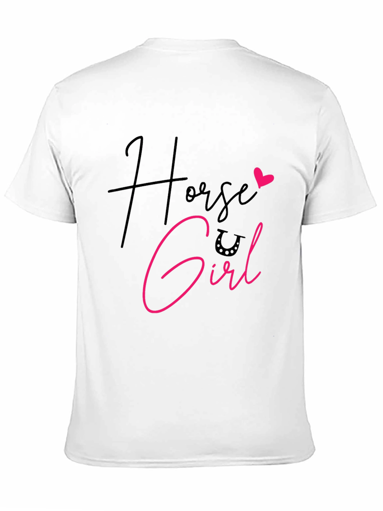 Horse Girl Graphic Tee - Black Cotton Shirt