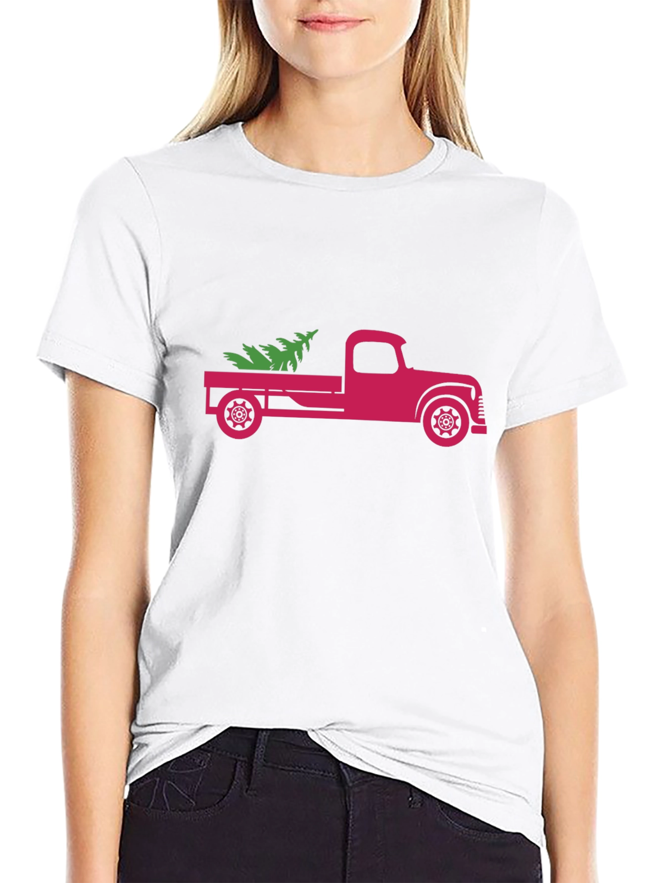 Christmas Tree Truck Graphic Tee - Holiday Style