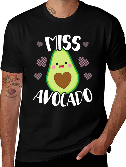 Miss Avocado T-Shirt - Cute Foodie Graphic Tee