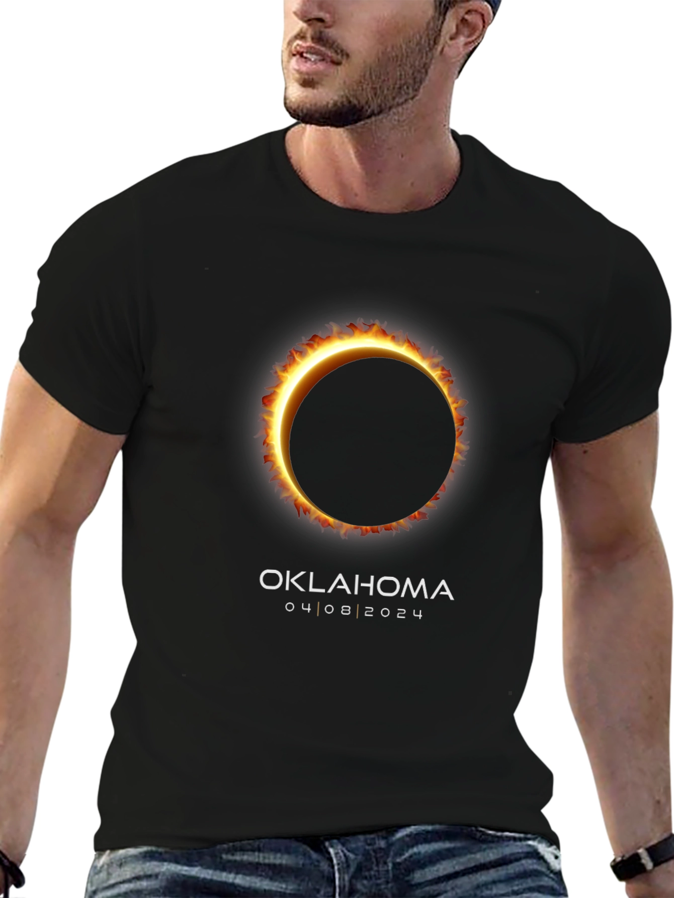 Oklahoma Eclipse 2024 T-Shirt - Total Solar Eclipse Souvenir